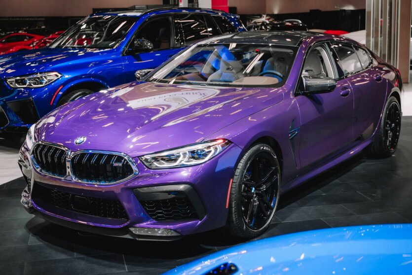 BMW M8 Gran Coupé Twilight Purple